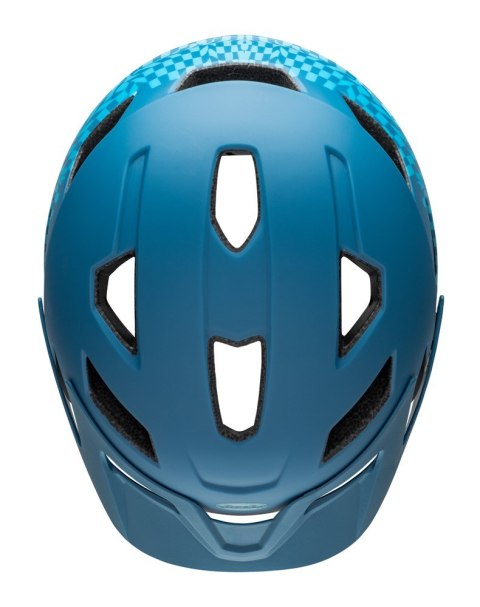 Kask dziecięcy BELL SIDETRACK wavy checks matte blue roz. Uniwersalny (47-54 cm) (NEW 2025)