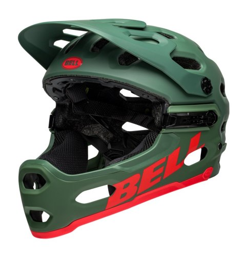 Kask full face BELL SUPER 3R MIPS matte dark green infrared roz. M (55-59 cm) (WYPRZEDAŻ -60%)