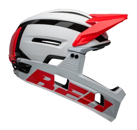 Kask full face BELL SUPER AIR R SPHERICAL matte gloss white infrared roz. M (55-59 cm) (NEW 2025)
