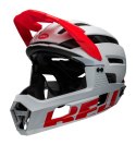 Kask full face BELL SUPER AIR R SPHERICAL matte gloss white infrared roz. M (55-59 cm) (NEW 2025)