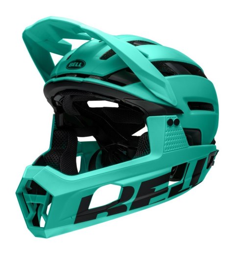 Kask full face BELL SUPER AIR R SPHERICAL matte turquosie black roz. M (55-59 cm) (WYPRZEDAŻ -50%)