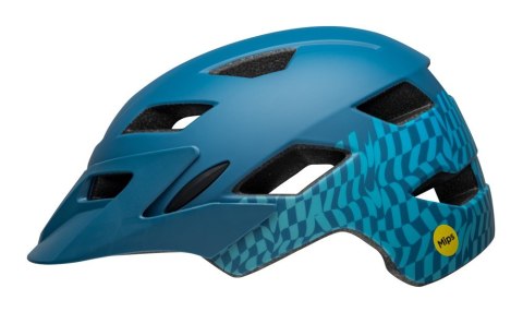 Kask juniorski BELL SIDETRACK MIPS wavy checks matte blue roz. Uniwersalny (50-57 cm) (NEW 2025)