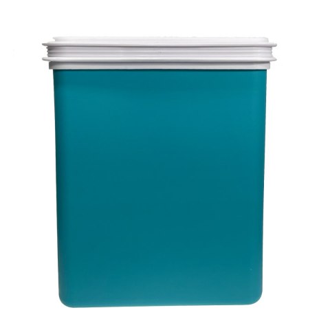 Lodówka turystyczna 15L KAMAI EDA na wkłady mrożące, turkusowa z białą rączką i zieloną pokrywą, pojemność