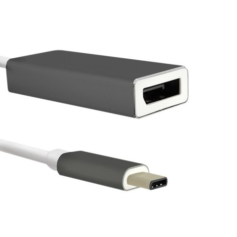 Qoltec Adapter przejściówka USB-C 3.1 | DisplayPort | 4K | MHL | Aluminiowy