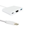 Qoltec Hub Adapter USB-C 3.1 3w1 | USB 3.0 | HDMI 4K | USB-C 3.1 PD 100W