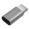 Qoltec Adapter przejściówka USB-C 3.1 | Micro USB | MHL | Aluminiowy