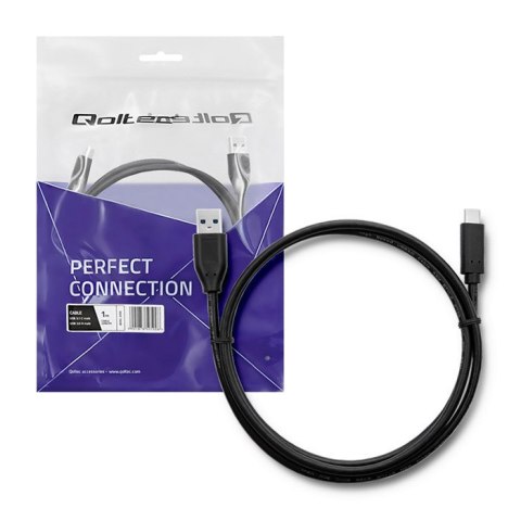 Qoltec Kabel USB 3.1 typ C męski | USB 3.0 A męski | 1.2m