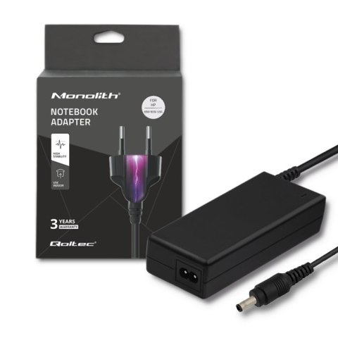 Qoltec Zasilacz do laptopa HP 65W | 18.5V | 3.5A | 4.8*1.7 | +kabel zasilający