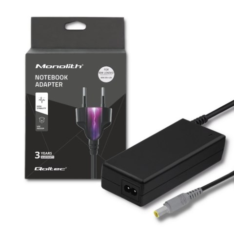 Qoltec Zasilacz do laptopa IBM Lenovo 90W | 20V | 4.5A | 7.9*5.5 | +kabel zasilający