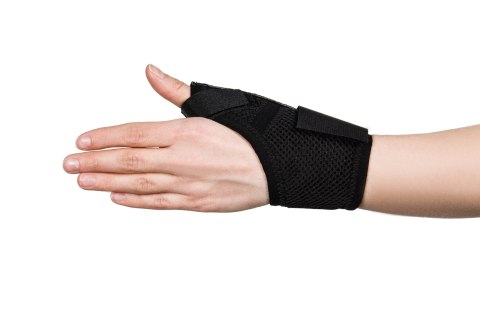 MEYRA MEDICAL RHIZO PRAWA ROZM. 1 Orteza stabilizująca kciuk, czarna, z szyną
