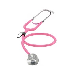 MDF 747 (1) RÓŻOWY Stetoskop z podwójną głowicą, aluminiowy, regulowana lira