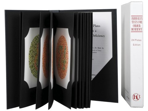 GIMA Tablica Ishihara do wykrywania ślepoty barw, 24 kolorowe tablice testowe