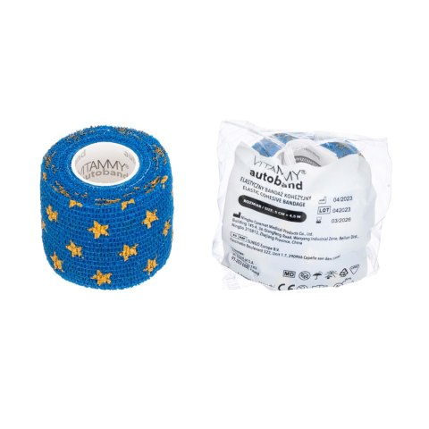 VITAMMY AUTOBAND GWIAZDKI 5cm x 450cm Elastyczny bandaż kohezyjny samoprzylepny