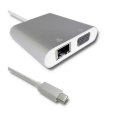 Qoltec Hub Adapter USB-C 3.1 4w1 | USB 3.0 | VGA | RJ45 | USB-C PD 92W