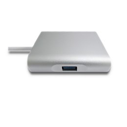 Qoltec Hub Adapter USB-C 3.1 4w1 | USB 3.0 | VGA | RJ45 | USB-C PD 92W