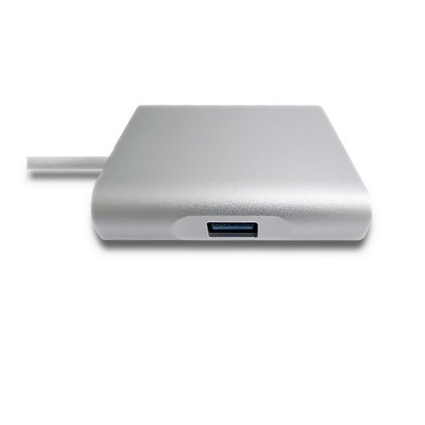 Qoltec Hub Adapter USB-C 3.1 4w1 | USB 3.0 | VGA | RJ45 | USB-C PD 92W