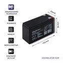 Qoltec Akumulator AGM | 12V | 9Ah | Bezobsługowy | Wydajny | LongLife | do UPS, security