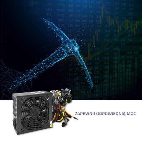 Qoltec Zasilacz ATX 1600W | 80 Plus Gold | Data mining