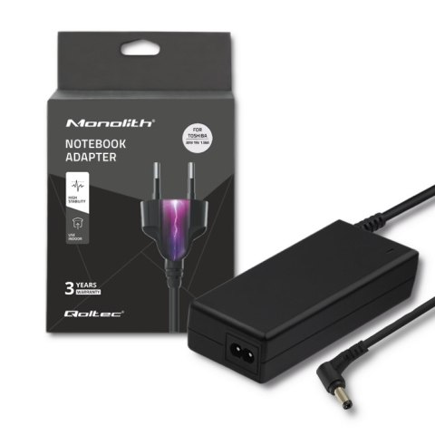 Qoltec Zasilacz do laptopa Toshiba 30W | 19V | 1.58A | 5.5*2.5 | +kabel zasilający