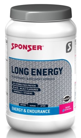 Napój SPONSER LONG ENERGY 10% PROTEIN truskawkowy 1200g (NEW).