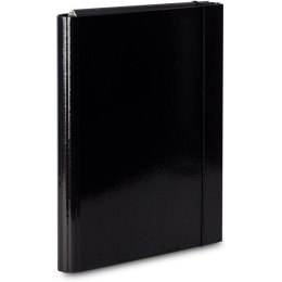 TECZKA SKRZYDŁOWA Z GUMKĄ A4 40mm CZARNA