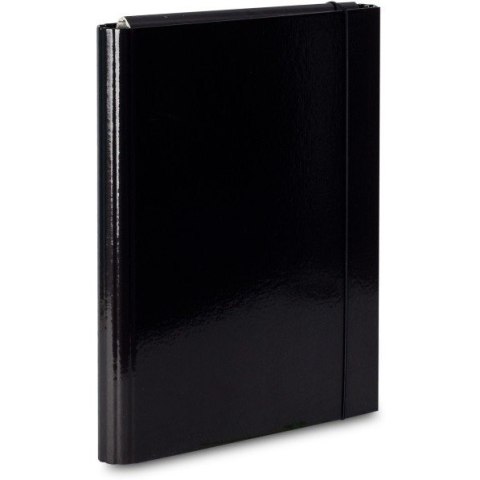 TECZKA SKRZYDŁOWA Z GUMKĄ A4 40mm CZARNA