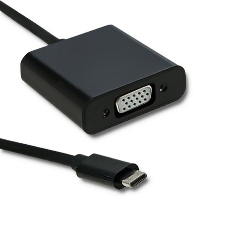 Qoltec Adapter przejściówka USB-C 3.1 | VGA | Full HD 1080P | MHL