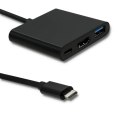 Qoltec Hub Adapter USB-C 3.1 3w1 | USB 3.0 | HDMI 4K | USB-C 3.1 PD 100W