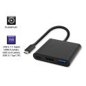 Qoltec Hub Adapter USB-C 3.1 3w1 | USB 3.0 | HDMI 4K | USB-C 3.1 PD 100W
