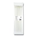 Qoltec Opaski zaciskowe Trytki kablowe | 7.2*350mm | 50 szt. | Nylon66 | UV | Białe