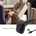 Qoltec Bezprzewodowy skaner czytnik kodów kreskowych i QR | 1D 2D | USB | 2.4G | Szybki