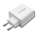 Qoltec Ładowarka sieciowa 45W | 5-20V | 2.4-3A | USB typ C PD | USB 3.0 | Biała