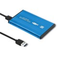 Qoltec Aluminiowa Obudowa | kieszeń do dysków HDD SSD 2.5" SATA3 | USB 3.0 | Niebieski