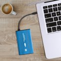 Qoltec Aluminiowa Obudowa | kieszeń do dysków HDD SSD 2.5" SATA3 | USB 3.0 | Niebieski