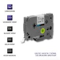 Qoltec Taśma do BROTHER TZe-231 | 12mm x 8m | Biała/ Czarny nadruk