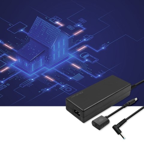 Qoltec Zasilacz do laptopa HP 65W | 19.5V | 3.33A 4.5*3.0+pin | adapter 4.5*3.0+pin/7.4*5.0+pin |+kabel zasilający