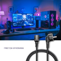 Qoltec Kabel zasilający IEC C13/SCHUKO | 3x0.75mm² | 1.5m