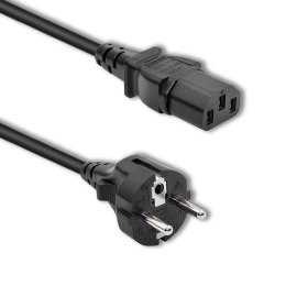 Qoltec Kabel zasilający IEC C13/SCHUKO | 3x1.00mm² | 2.5m