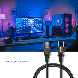 Qoltec Kabel zasilający IEC C13/SCHUKO | 3x1.00mm² | 2.5m