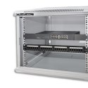Qoltec Szafa RACK 19" | 9U | 600 x 500 x 600 | Hartowane drzwi | Wisząca | Stalowa obudowa | Zamek | Szara