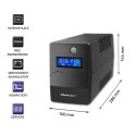 Qoltec Zasilacz awaryjny UPS Line Interactive | Monolith | 1000VA | 600W | LCD | USB | RJ45