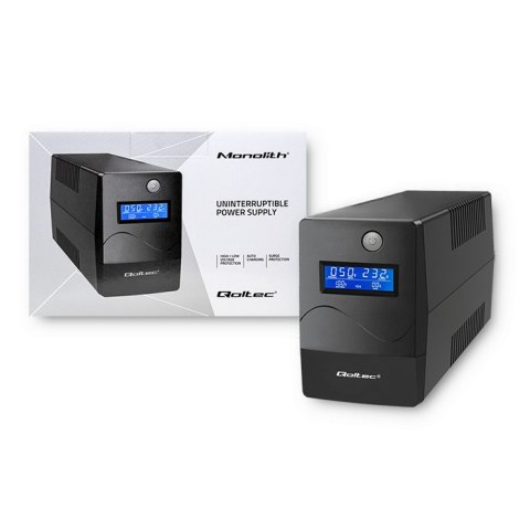 Qoltec Zasilacz awaryjny UPS Line Interactive | Monolith | 1000VA | 600W | LCD | USB | RJ45