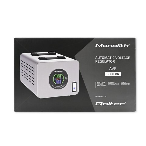 Qoltec Automatyczny stabilizator napięcia AVR 3000VA