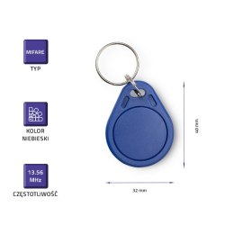 Qoltec Brelok zbliżeniowy Mifare 13.56 MHz | 10szt.