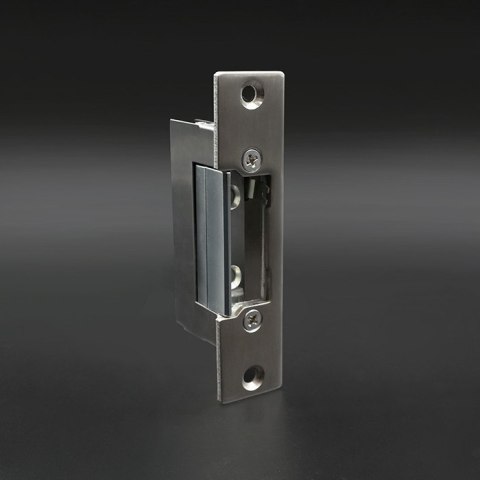 Qoltec Elektrozaczep symetryczny z pamięcią i blokadą + płytka montażowa| 12V | Stal nierdzewna