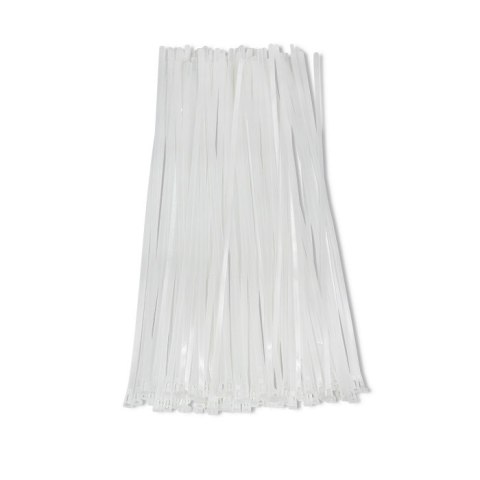 Qoltec Opaski zaciskowe wielorazowe/trytki | 7.2*400mm | Nylon66 UV | Białe