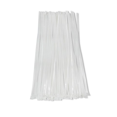 Qoltec Opaski zaciskowe wielorazowe/trytki | 7.2*450mm | Nylon66 UV | Białe