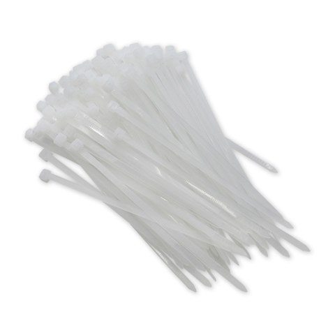 Qoltec Opaski zaciskowe Trytki kablowe | 4.8*160mm | 100 szt. | Nylon66 | UV | Białe