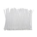 Qoltec Opaski zaciskowe Trytki kablowe | 4.8*160mm | 100 szt. | Nylon66 | UV | Białe