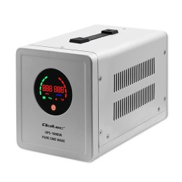 Qoltec Zasilacz awaryjny UPS 1000VA/700 | Przetwornica 12/230V z AVR | Sinus